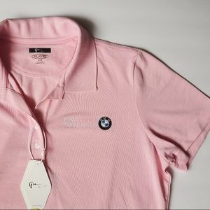 Womens Light Pink BMW Polo